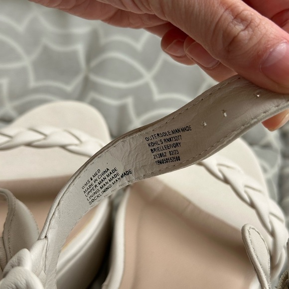 SO chunky white platform braided heel sandals size 8 - Picture 2 of 8